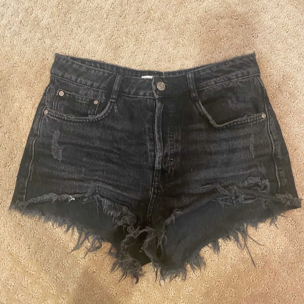 Zara Black Denim Shorts